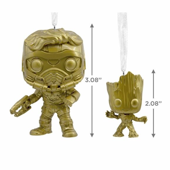 Hallmark Marvel Starlord and Groot Funko POP Ornaments Set of 2 NWT - Picture 2 of 6